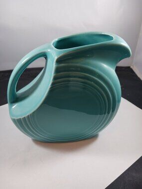 Fiestaware Vintage Turquoise Homer Laughlin Disc Large Pitcher